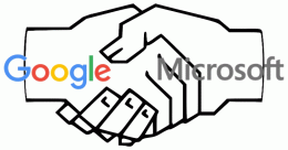 Google e Microsoft selam acordo de paz Google e Microsoft selam acordo de paz