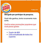 Novo golpe no WhatsApp usa Burger King como isca Novo golpe no WhatsApp usa Burger King como isca