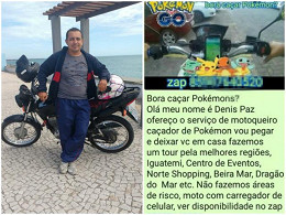 Jogadores do Pokémon Go podem contar com serviço exclusivo de moto taxi Jogadores do Pokémon Go podem contar com serviço exclusivo de moto taxi