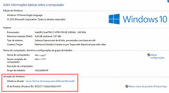 Tem como descobrir a chave de ativaÃ§Ã£o do Windows 10?