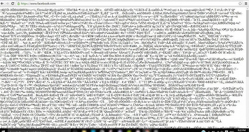 Facebook mostrando um monte de caracteres, veja como resolver
