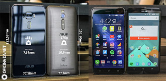 Comparativo de tamanho Zenfone 2 vs Zenfone 3