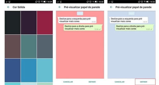 Como mudar a cor da tela de fundo do WhatsApp