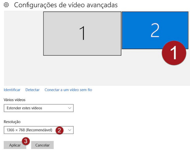 Como colocar resoluções diferentes em 2 monitores