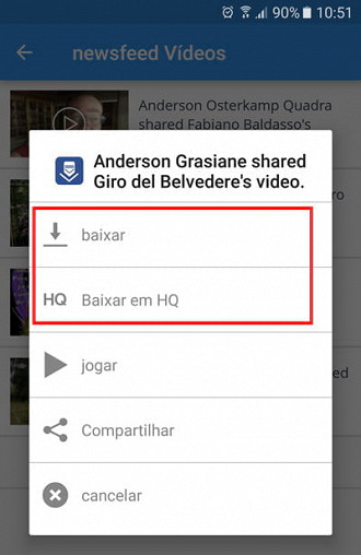 Como enviar vÃ­deos do Facebook para o Whatsapp