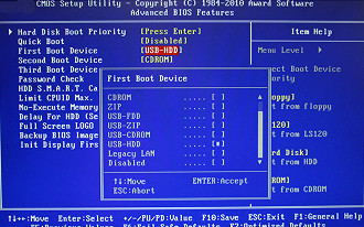 Interface da BIOS.