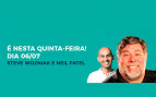 Steve Wozniak e Neil Patel em Porto Alegre Steve Wozniak e Neil Patel em Porto Alegre