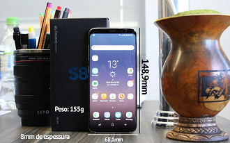 Samsung Galaxy S8: dimensões do aparelho