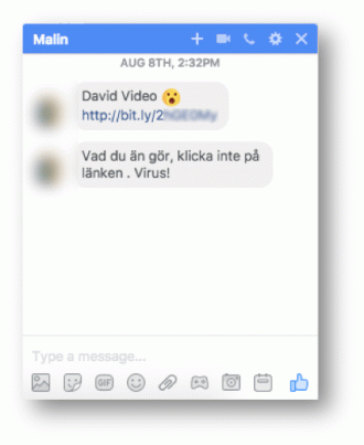 Messenger malware David Video
