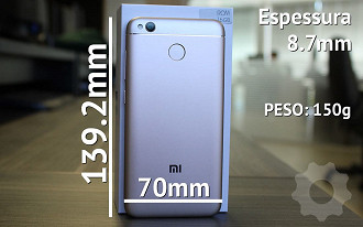 Xiaomi Mi 4X - dimensões e peso