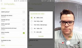 Zenfone 4 Selfie Pro app de câmera