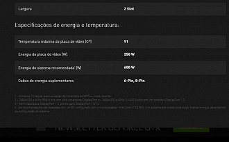 Fonte recomendada para uma placa de vídeo Nvidia GTX 1080TI