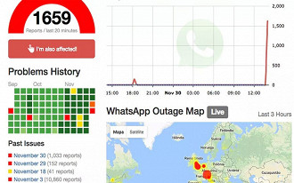 Site registra inúmeras reclamações pela falha no WhatsApp Site registra inúmeras reclamações pela falha no WhatsApp