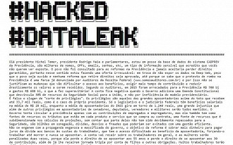 Hackers exigem que o povo seja ouvido