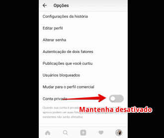 Instagram: mantenha seu perfil público