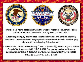 Bloqueio do Megaupload pelo FBI há uns anos atrás