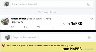 A mensagem aparece bloqueada, no entanto, se quiser ver o conteúdo, basta clicar sobre