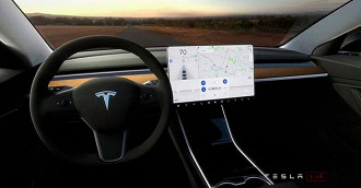 O controverso painel do Tesla Model 3