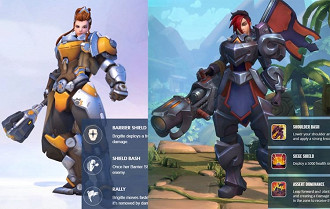 Brigitte do Overwatch seria a cópia de Ash do Paladins?