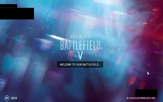 Suposta imagem com logotipo e o nome intitulado Battlefield V