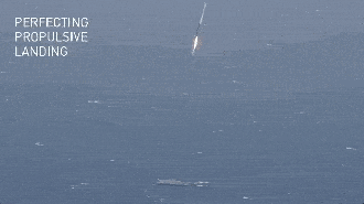 Alguns dos pousos dos foguetes da SpaceX