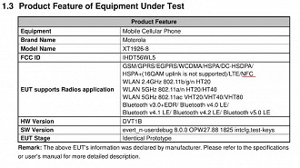 Moto XT1926-8 homologado pela FCC. Seria o Moto G6 Plus?