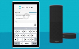 Alexa está no aplicativo da Amazon. Alexa está no aplicativo da Amazon.