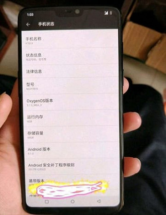 Modelo que aparece em teste de Benchmark pode ser a parte frontal do OnePlus 6.