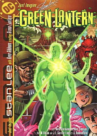Capa da edição do Lanterna Verde para a série Just Imagine, escrita por Stan Lee para a DC Comics.