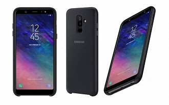 Imagens da capa feita para o Galaxy A6 que foram vazadas na renderização.