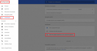 Para ter as páginas preferidas ao abrir o Chrome.