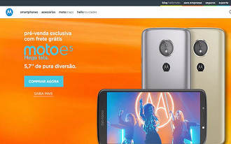 Motorola disponibiliza Moto E5 em pré-venda com frete grátis