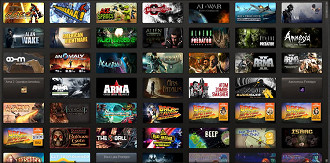 Biblioteca de jogos do Steam. (Imagem: Reprodução/GameLuster)