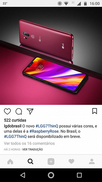  LG do Brasil revela lançamento nacional do G7 ThinQ.