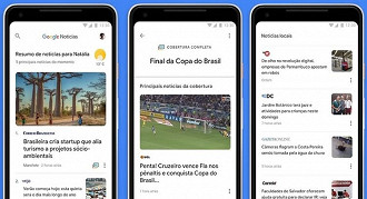 Novo visual do Google News.