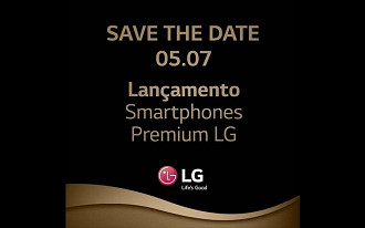 Convite de lançamento do LG G7 no Brasil