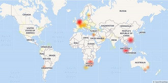 Site Down especificou os locais que registraram instabilidade do WhatsApp nesta terça-feira.