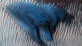 Dunas azuis em Marte.