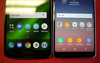 Tela do Moto G6 Plus vs Galaxy A8