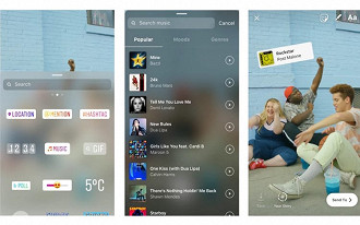 Novo adesivo tem recurso de adicionar música aos Stories. (Imagem: Divulgação/Instagram) Novo adesivo tem recurso de adicionar música aos Stories. (Imagem: Divulgação/Instagram)