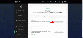 Cancelar versão Premium do Spotify