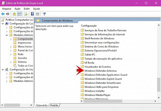 Editor de política local do Windows