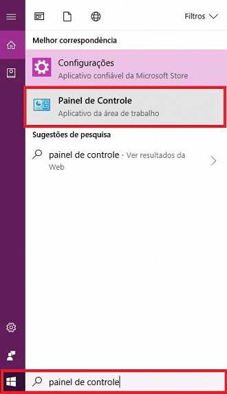 Acesse o Painel de Controle.