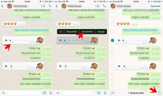 Como converter mensagem de áudio recebido em texto no WhatsApp