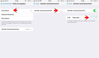 Configuração para atender chamadas automaticamente no iPhone com iOS 11 Configuração para atender chamadas automaticamente no iPhone com iOS 11