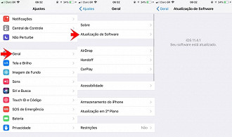 Confira se seu iOS está atualizado. Confira se seu iOS está atualizado.