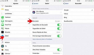 Alterar buscador no Safari