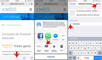 Favoritos e marcadores n Safari
