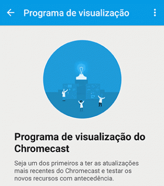 Programa de testes do Chromecast