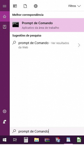 Abra um prompt de comando. Abra um prompt de comando.